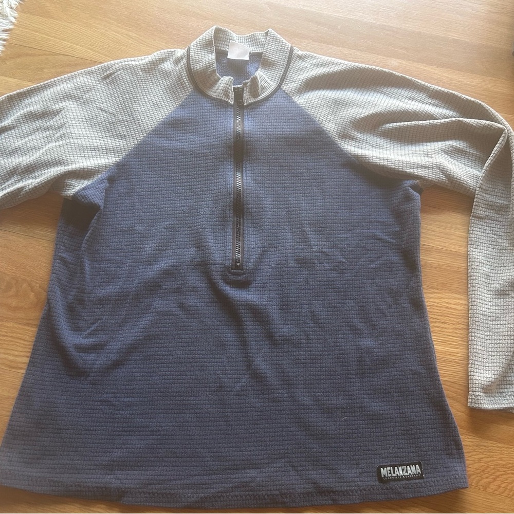 Melanzana microgrid fleece quarter zip women’s large